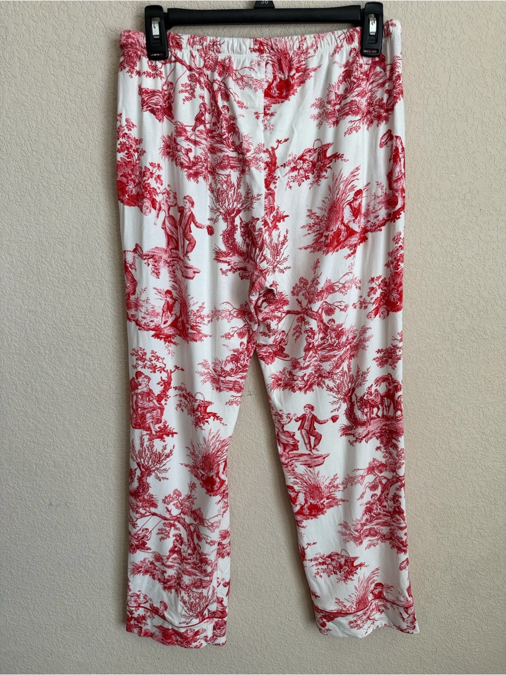 The Cat's Pajamas Idle Hours Red Toile Pima Knit Pajama Set Small Long Sleeve - Picture 14 of 16